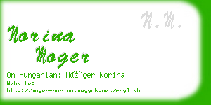 norina moger business card